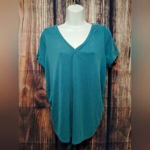 Teal V-Neck Women's Top DayTrip